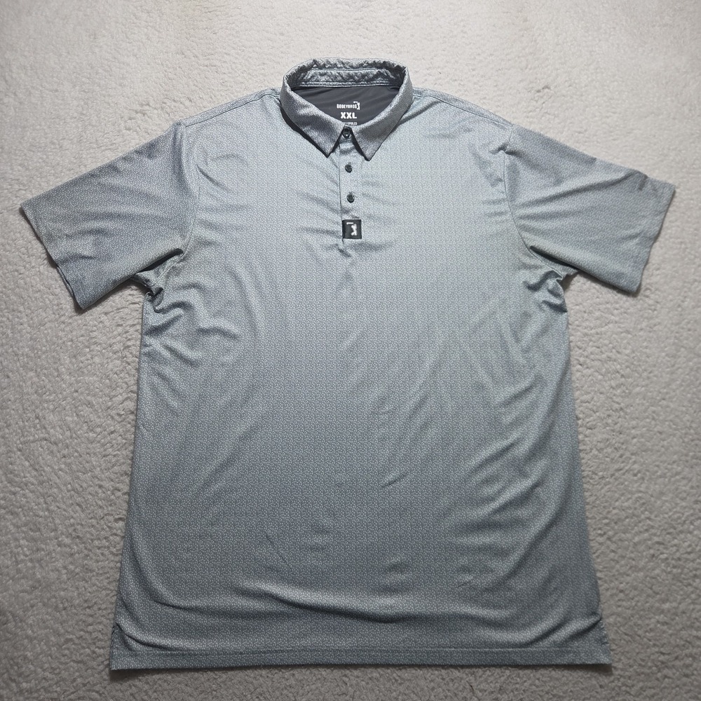Bogey Bros Golf Polo Shirt Green XXL Polyester Spandex All Over Print Mens